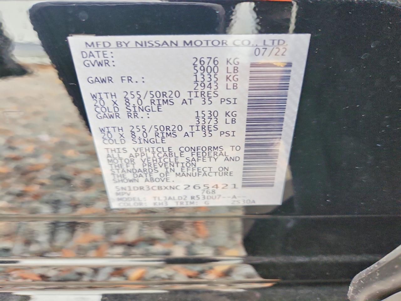 2022 Nissan Pathfinder sl