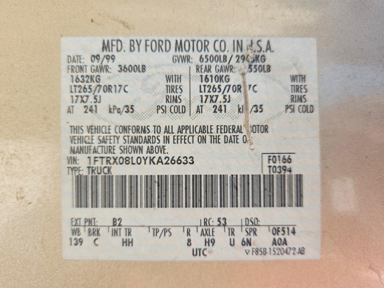 2000 Ford F150