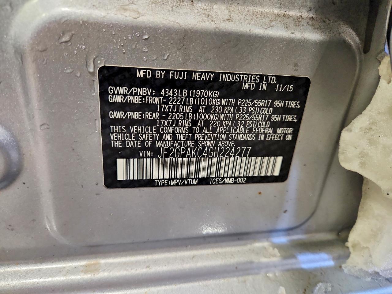 2016 Subaru Crosstrek Limited
