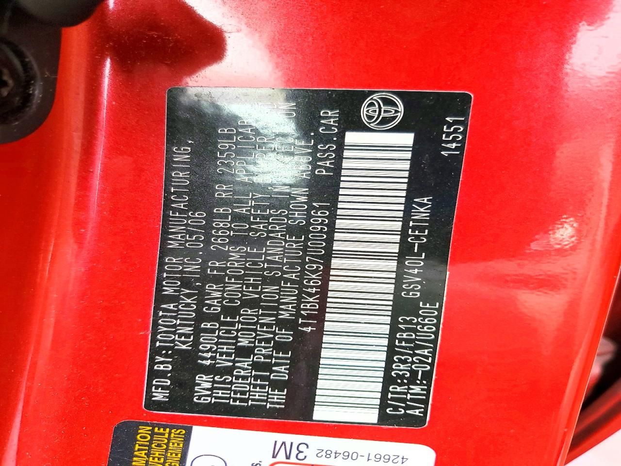 2007 Toyota Camry le