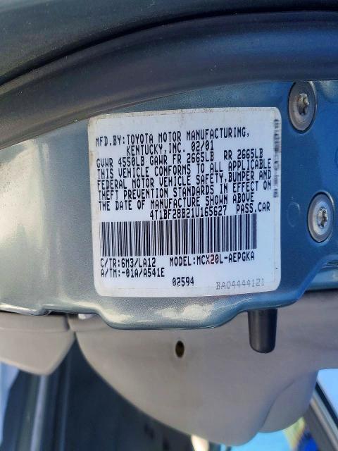 2001 Toyota Avalon xls