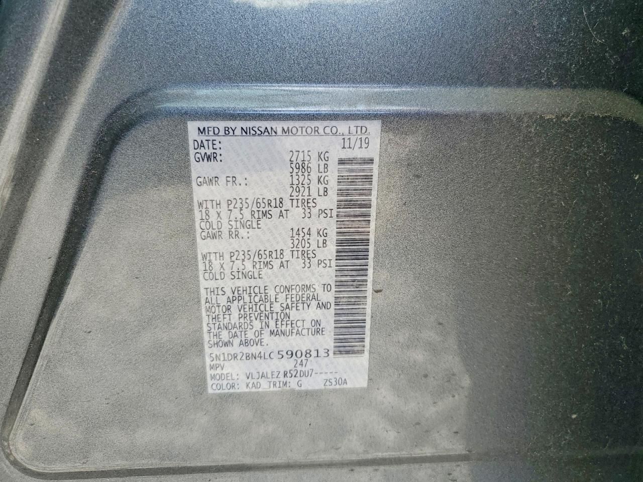 2020 Nissan Pathfinder sv