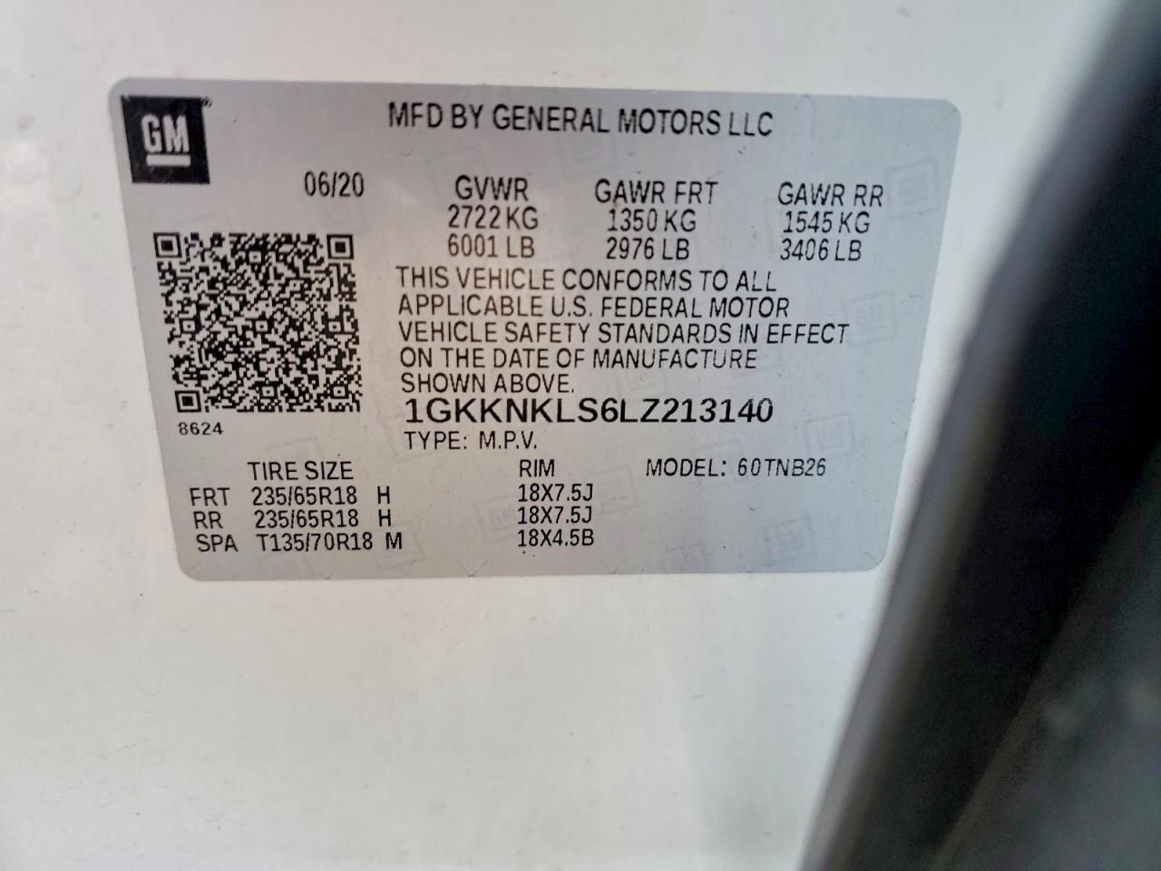 2020 GMC Acadia sle