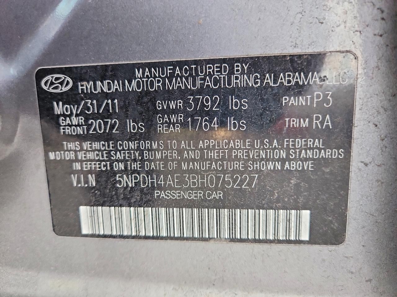 2011 Hyundai Elantra gls