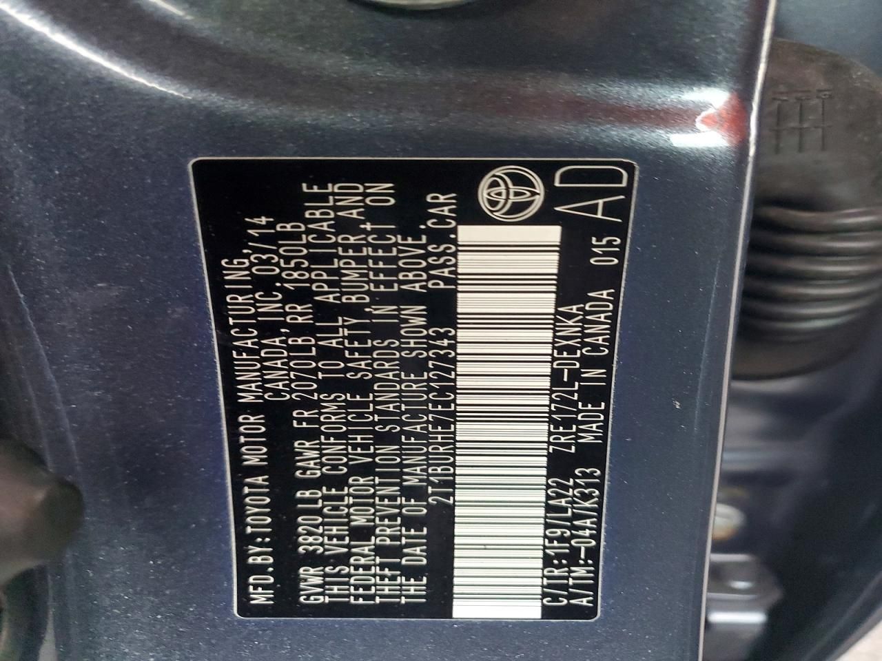 2014 Toyota Corolla l