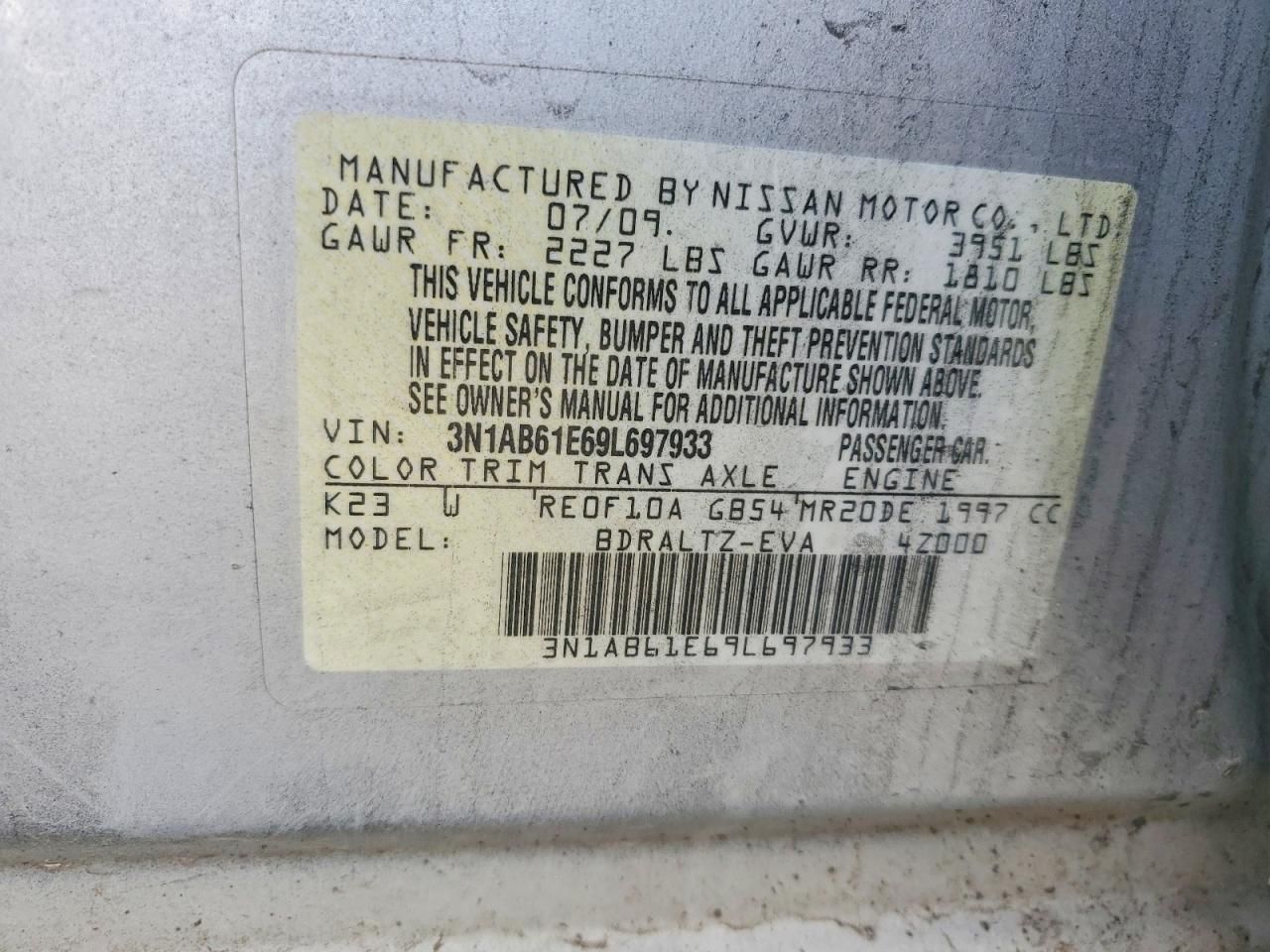 2009 Nissan Sentra 2.0