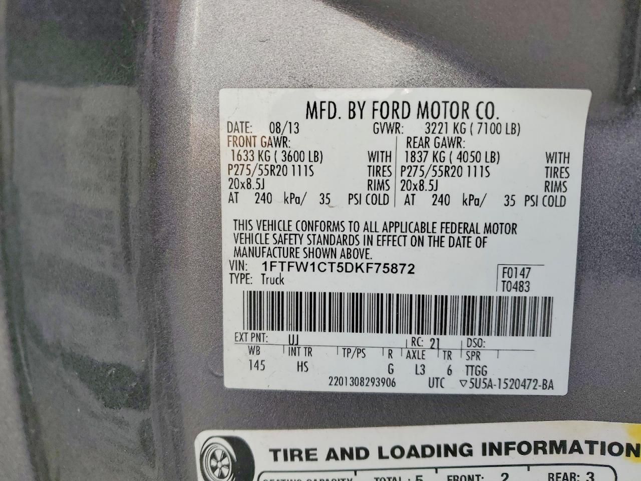 2013 Ford F150 Supercrew