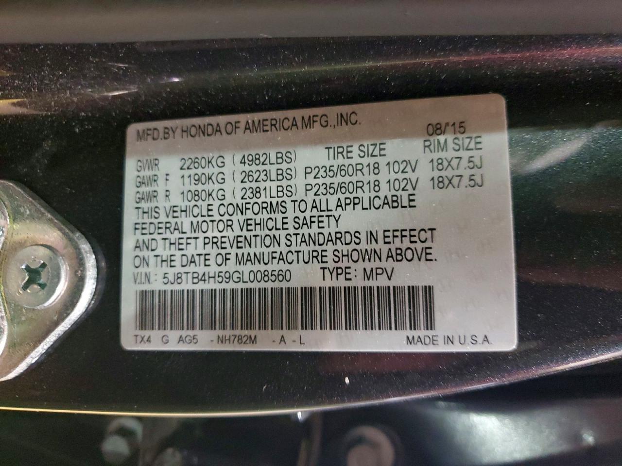 2016 Acura Rdx Technology