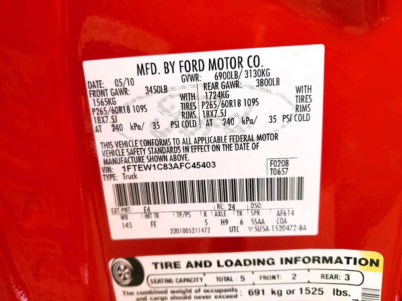 2010 Ford F150 Supercrew