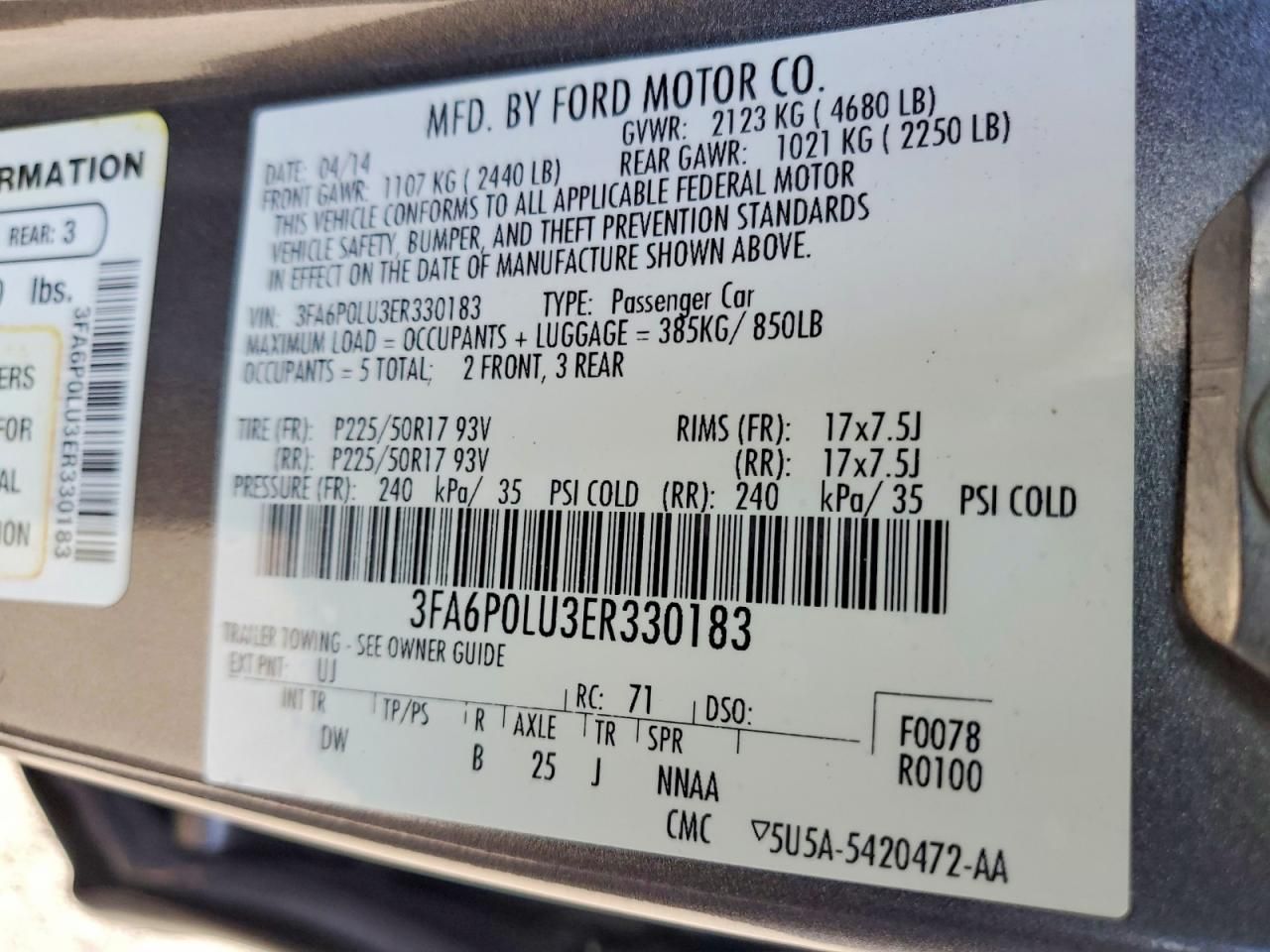 2014 Ford Fusion se Hybrid