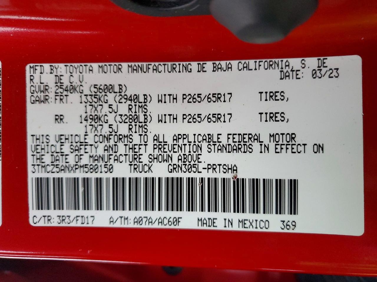 2023 Toyota Tacoma TRD Sport