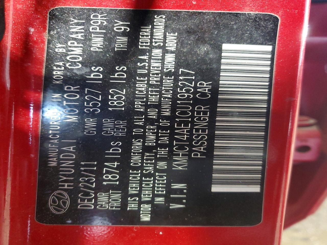 2012 Hyundai Accent gls