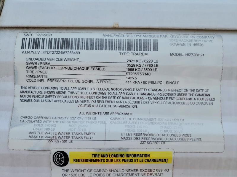 2021 Keystone Hideout-Camper