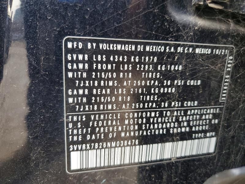 2022 Volkswagen Taos se