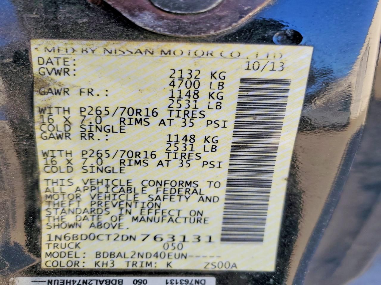 2013 Nissan Frontier S