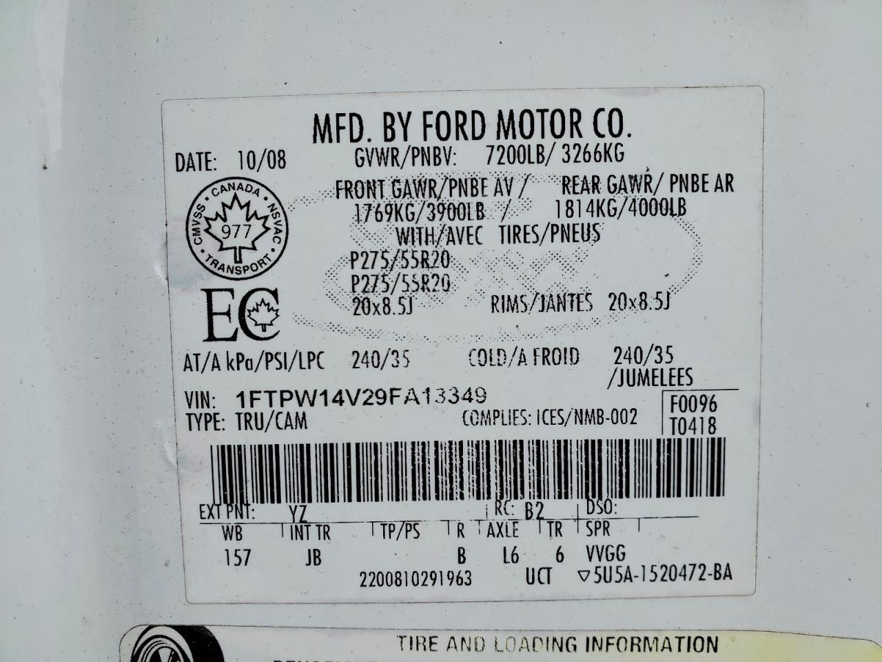 2009 Ford F150 Supercrew