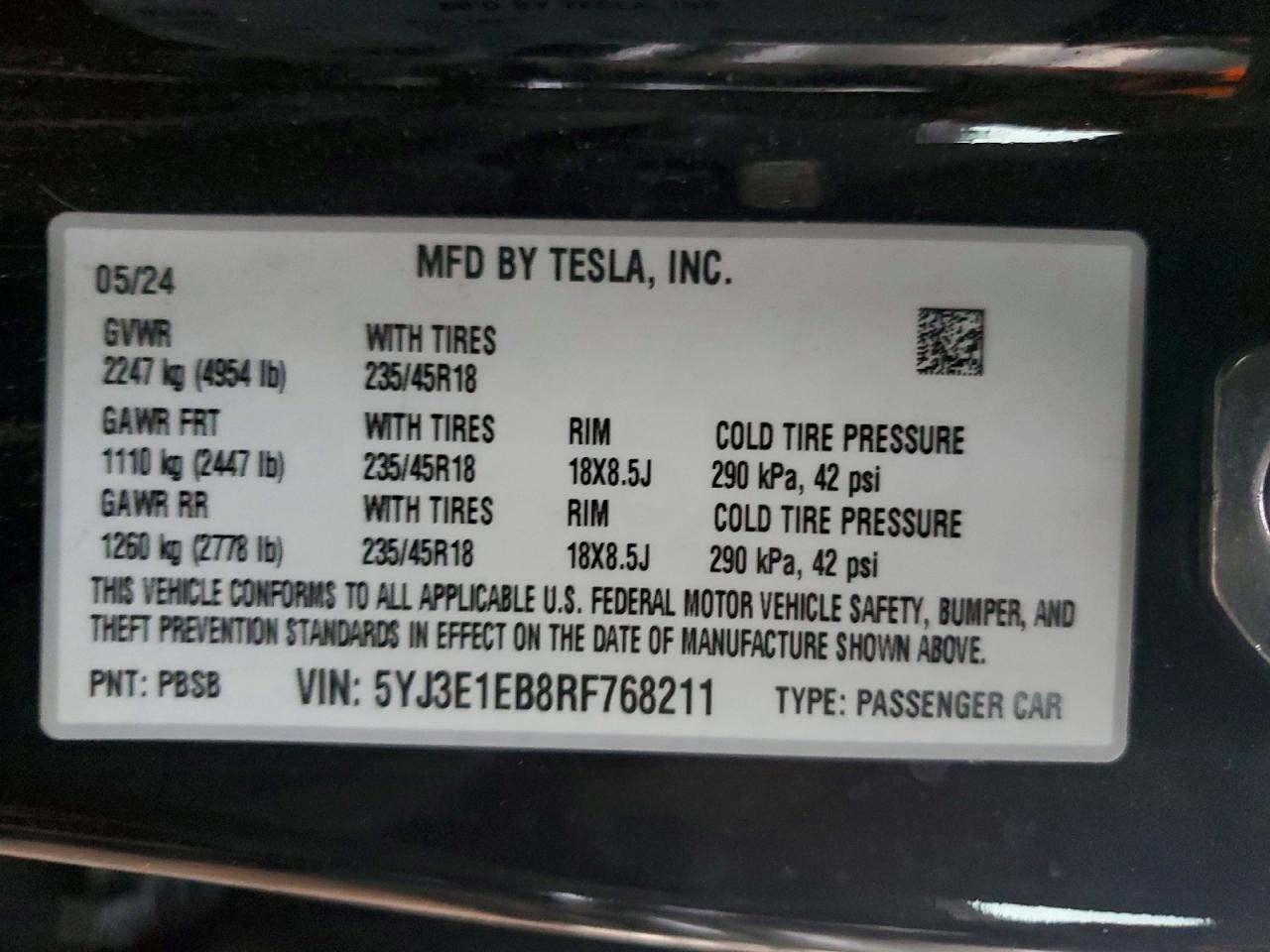 2024 Tesla Model 3