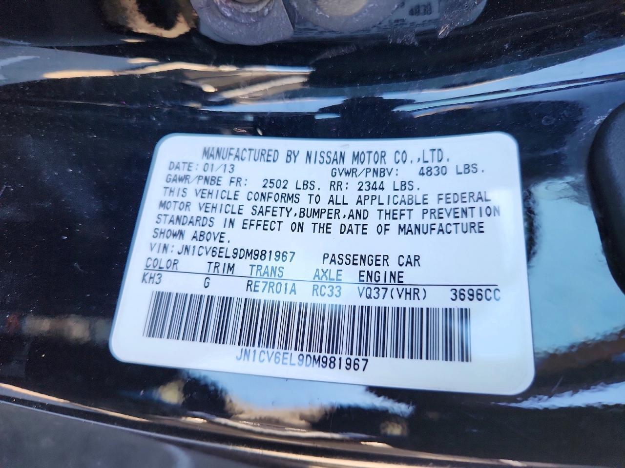 2013 Infiniti G37