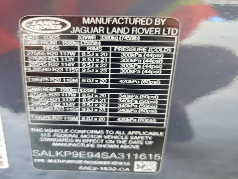 2025 Land Rover Range Rover se