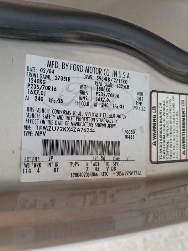 2004 Ford Explorer xls