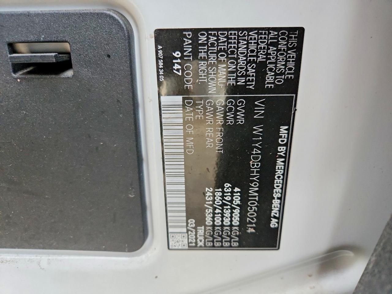 2021 Mercedes-Benz Sprinter 2500