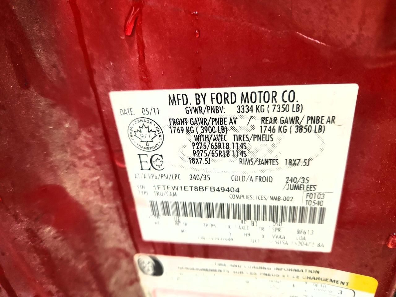 2011 Ford F150 Supercrew