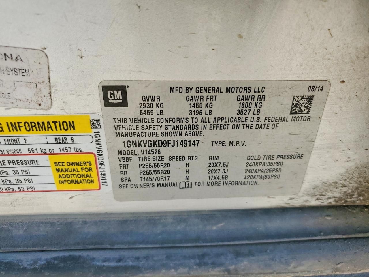 2015 Chevrolet Traverse lt