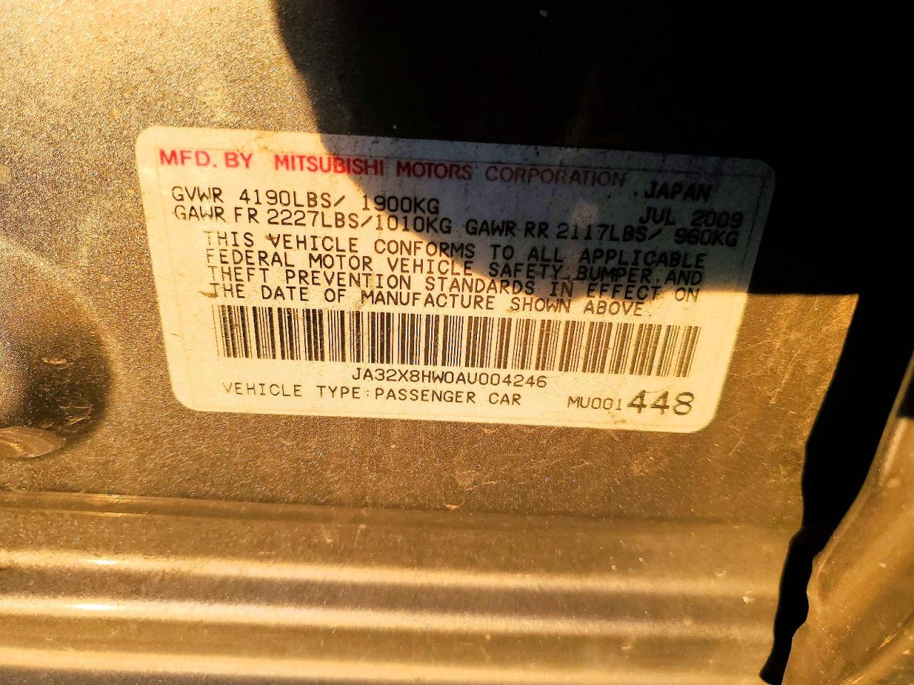 2010 Mitsubishi Lancer gts