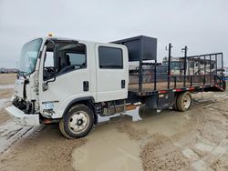 Salvage trucks for sale at Houston, TX auction: 2024 Isuzu NPR HD Crew Cab Flatbed Truck