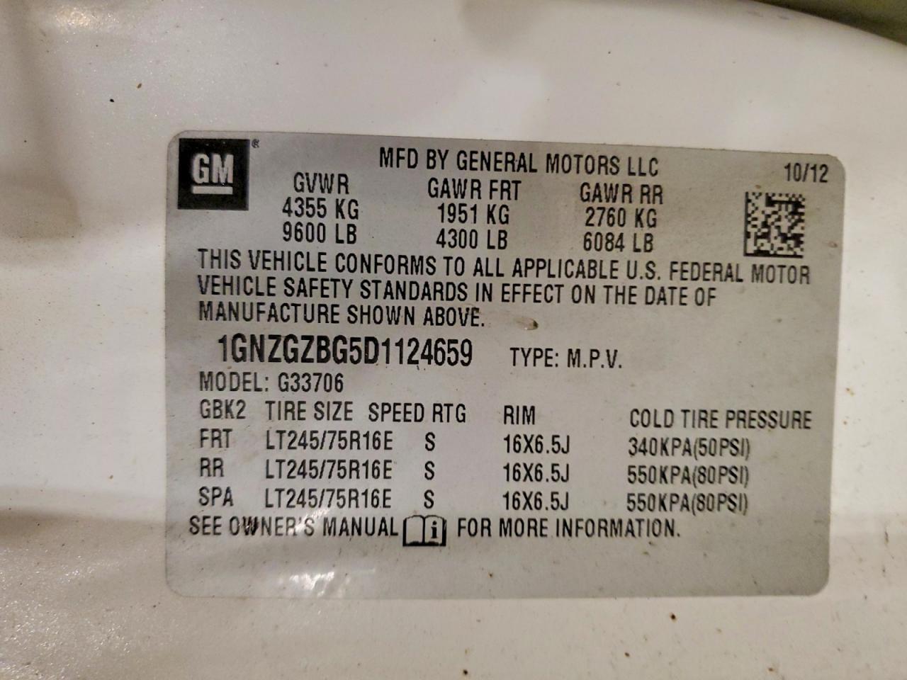 2013 Chevrolet Express G3500 LS