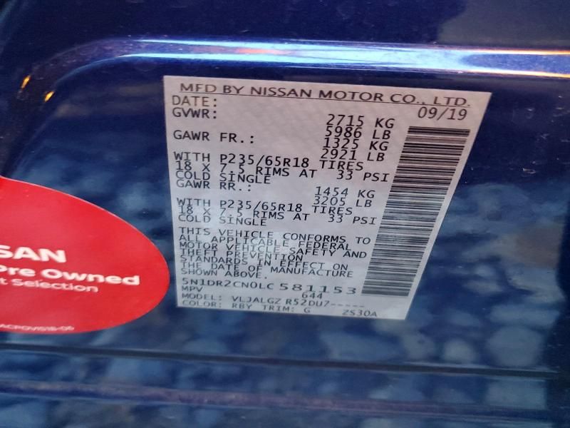 2020 Nissan Pathfinder sl