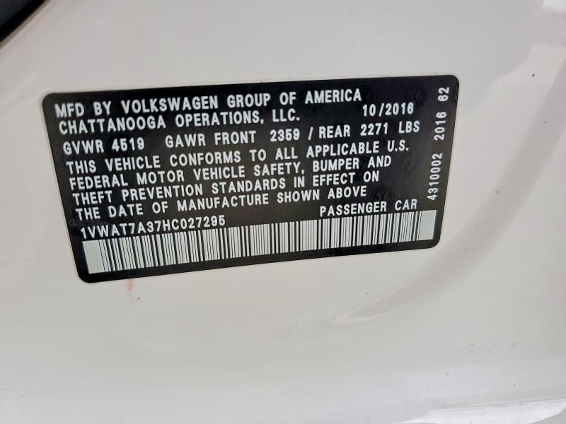 2017 Volkswagen Passat s