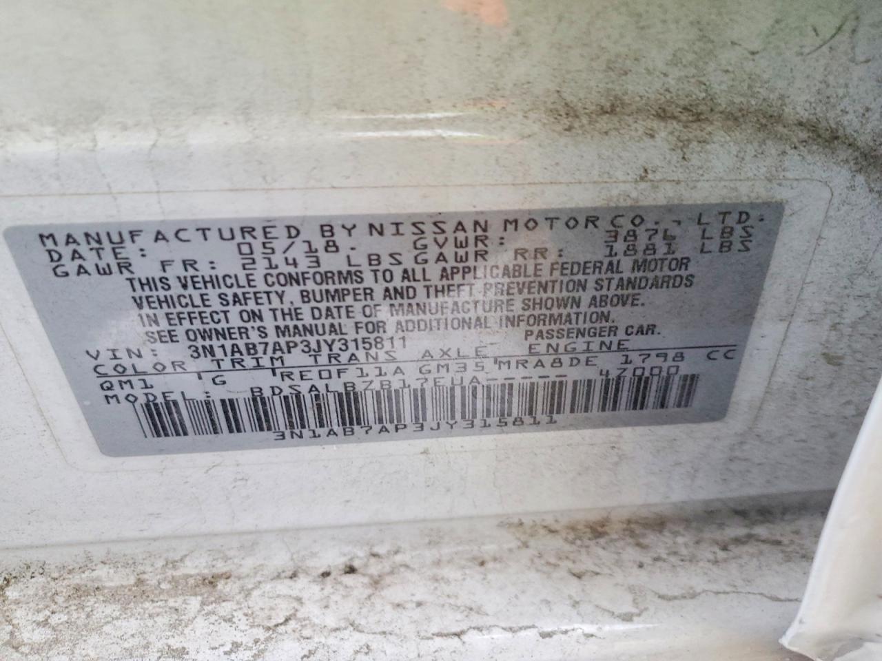 2018 Nissan Sentra s