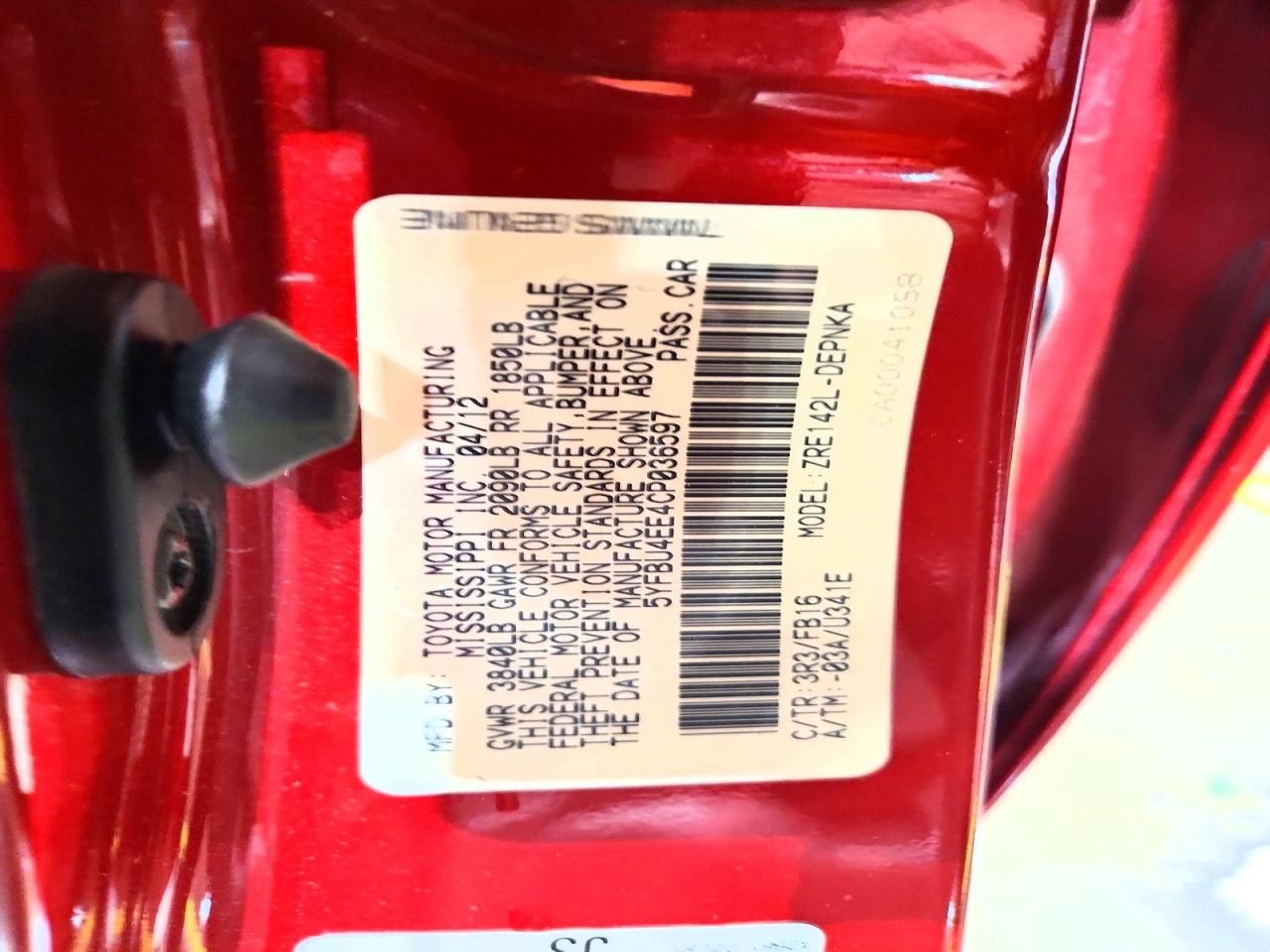 2012 Toyota Corolla Base