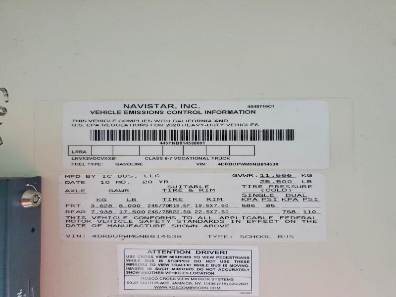 2022 Ic Corporation 3000 *SCHO-Semi Truck