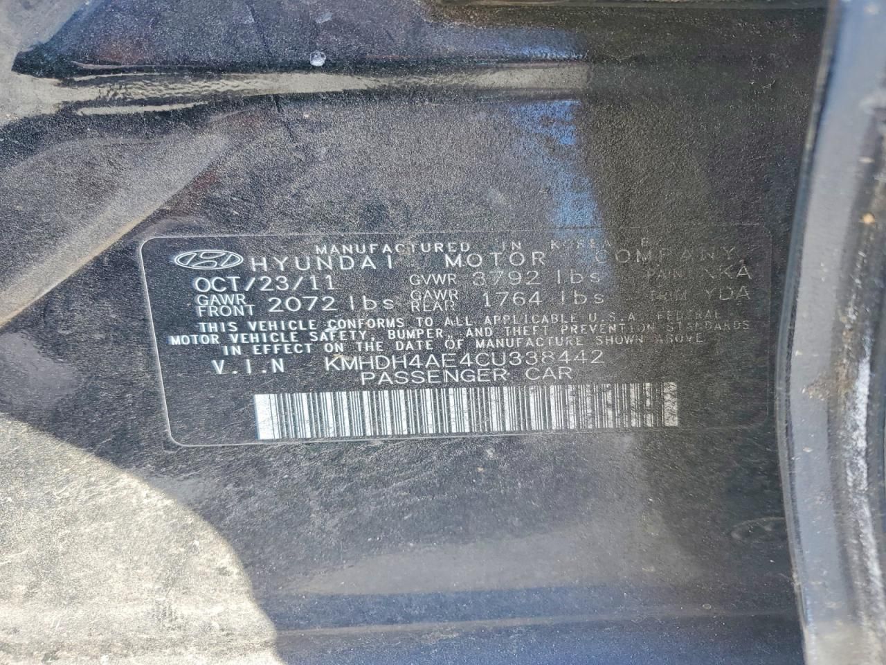 2012 Hyundai Elantra gls