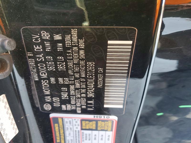 2020 KIA Rio lx