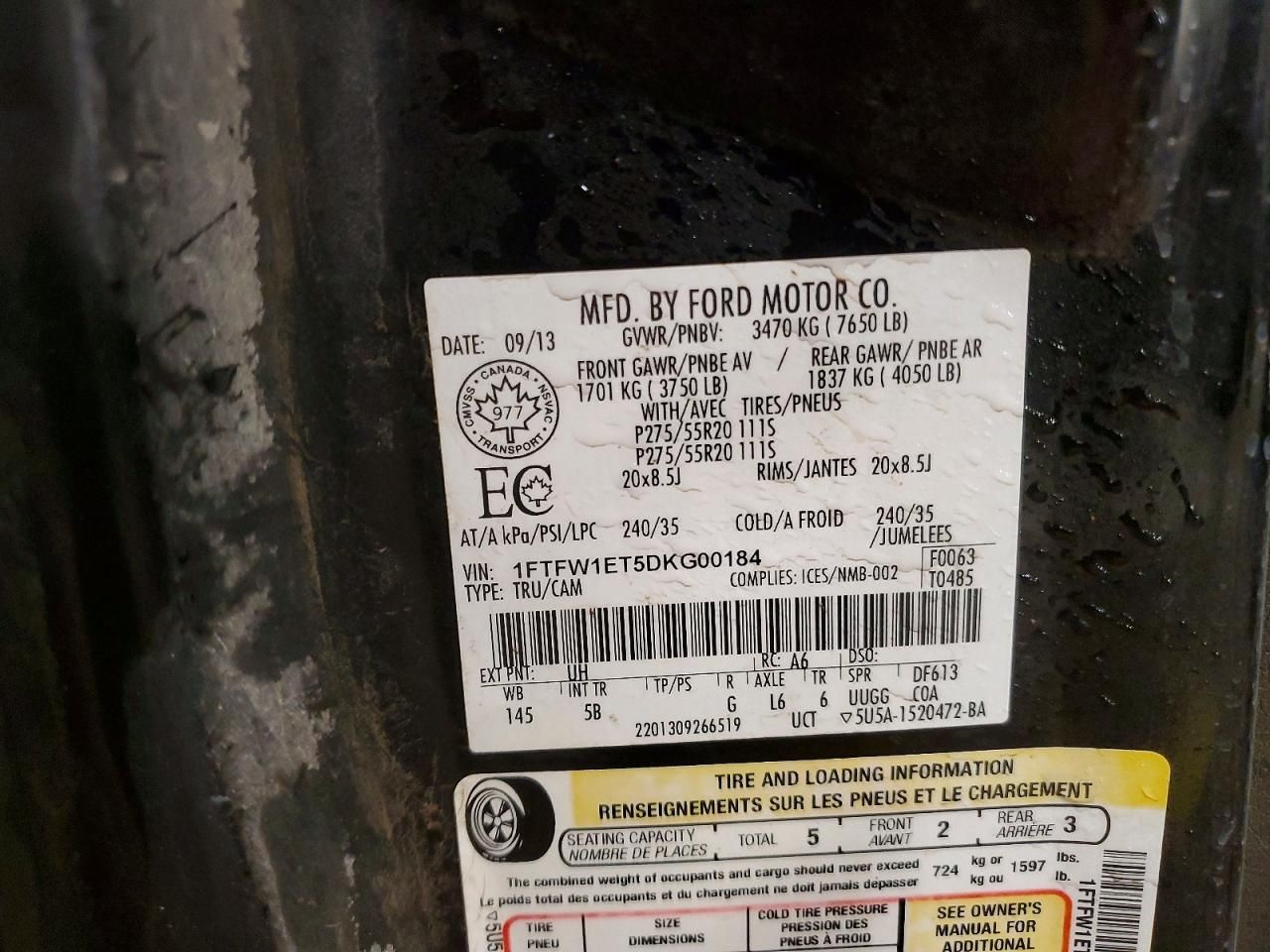 2013 Ford F150 Supercrew