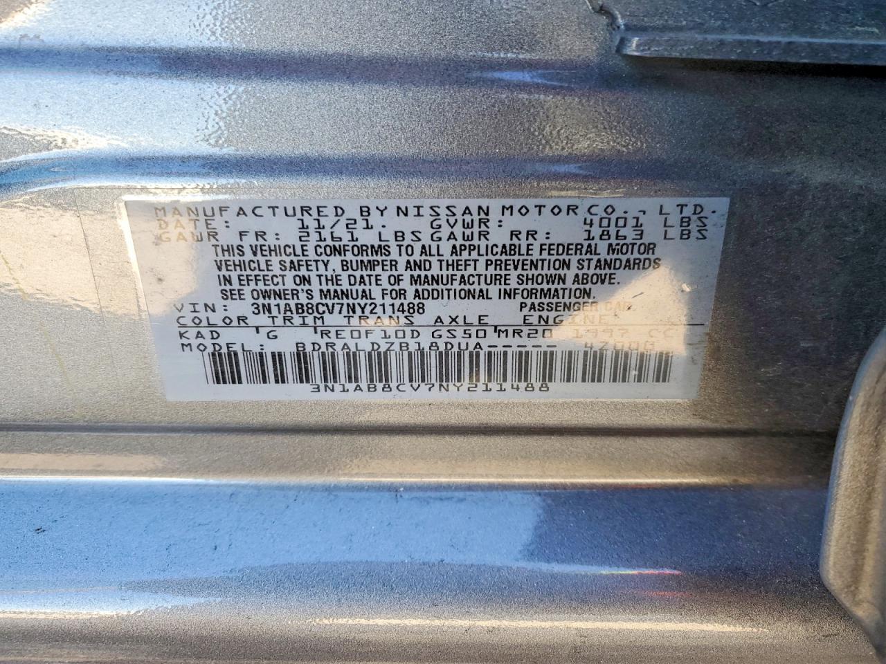 2022 Nissan Sentra sv