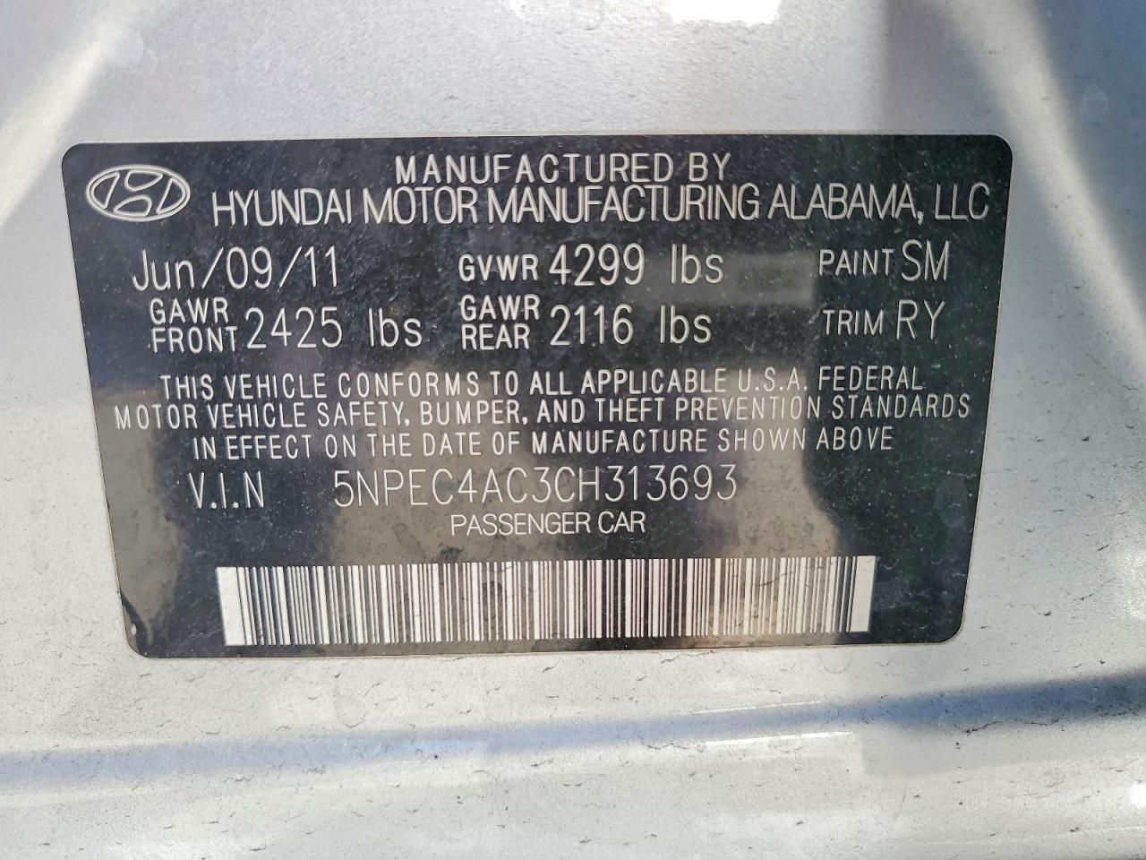 2012 Hyundai Sonata se