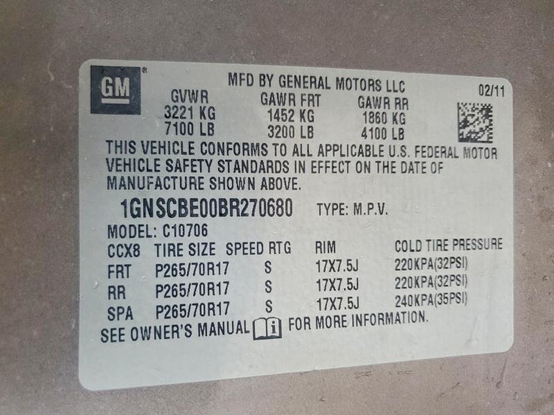2011 Chevrolet Tahoe C1500 lt