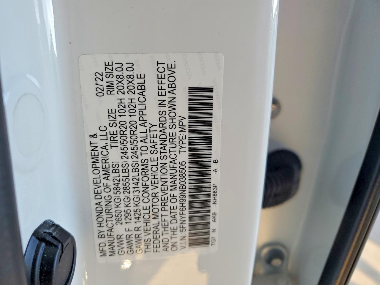 2022 Honda Pilot Touring