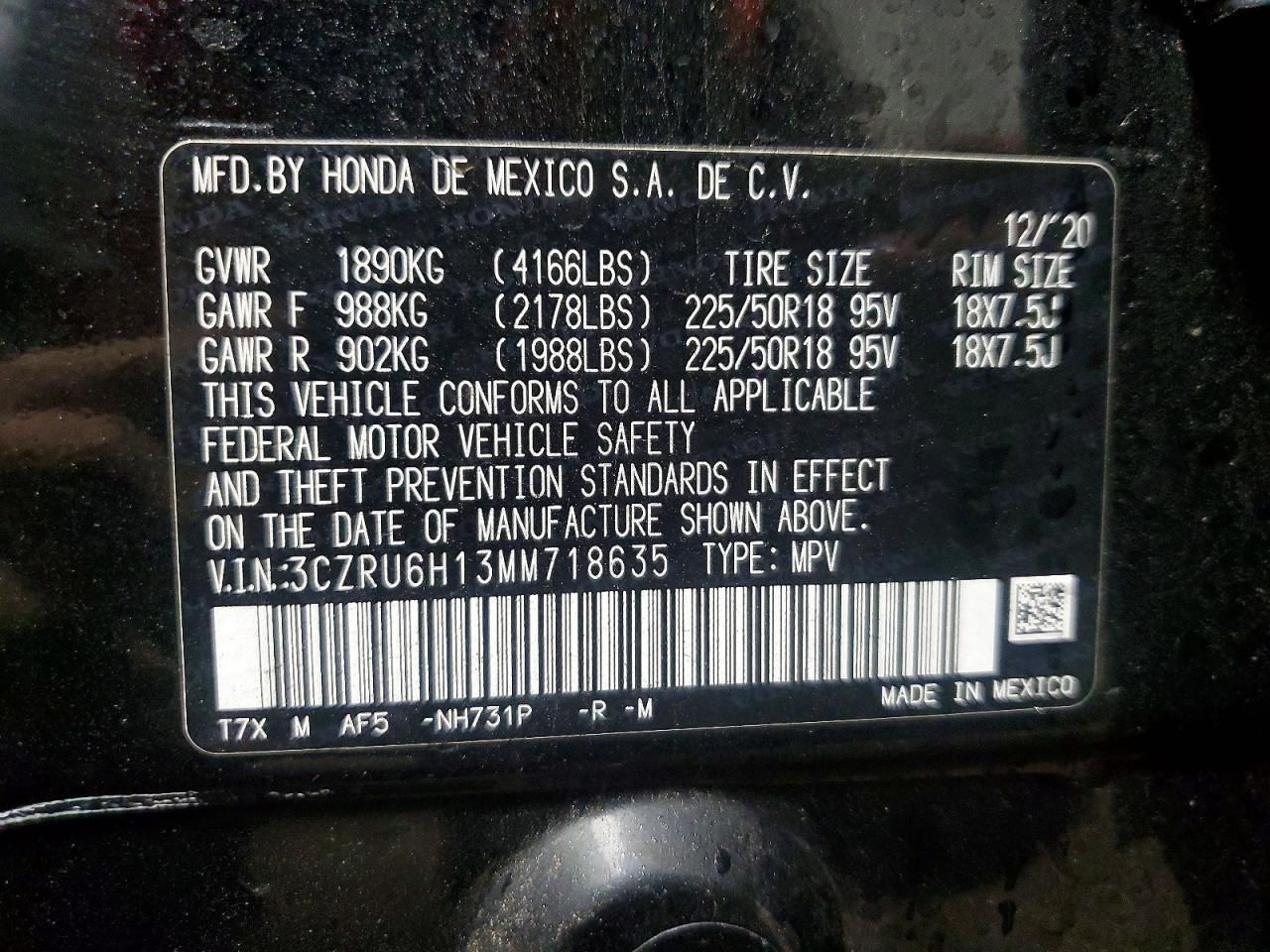 2021 Honda Hr-v Sport