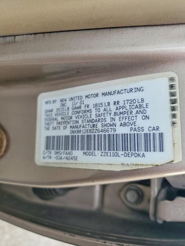 2002 Toyota Corolla ce