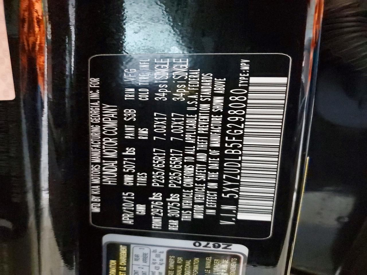 2015 Hyundai Santa fe Sport