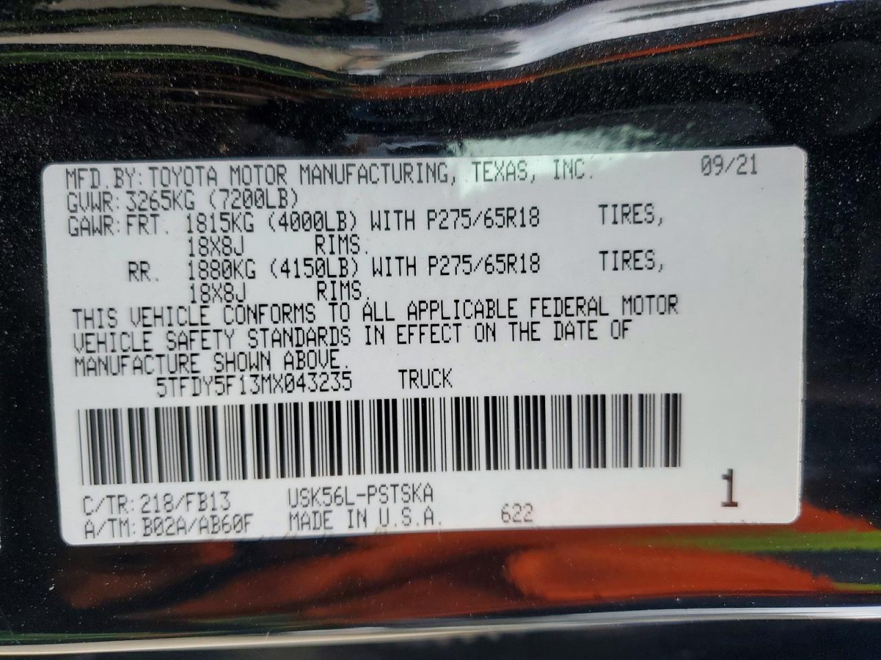 2021 Toyota Tundra SR5