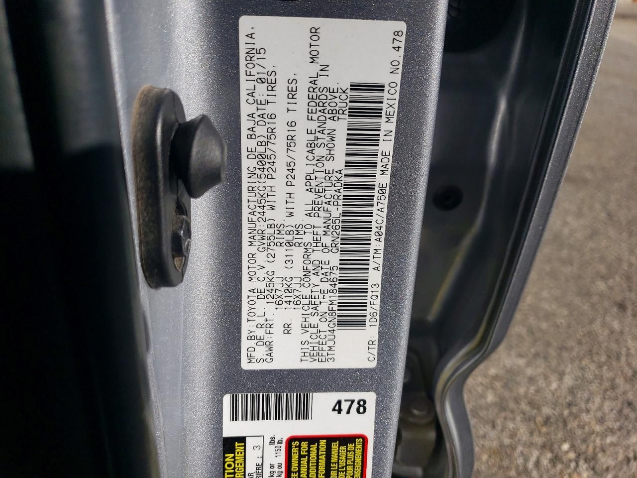 2015 Toyota Tacoma Double cab Prerunner