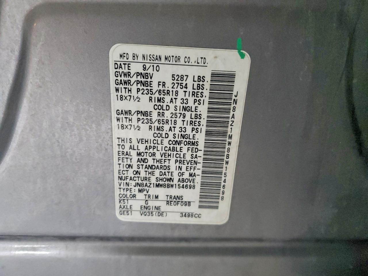 2011 Nissan Murano s