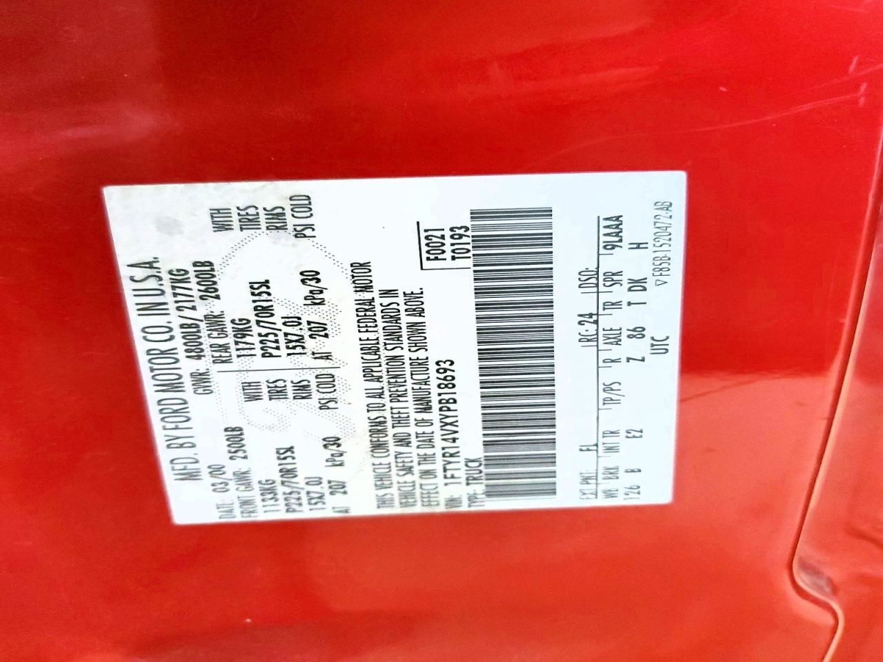 2000 Ford Ranger Super Cab