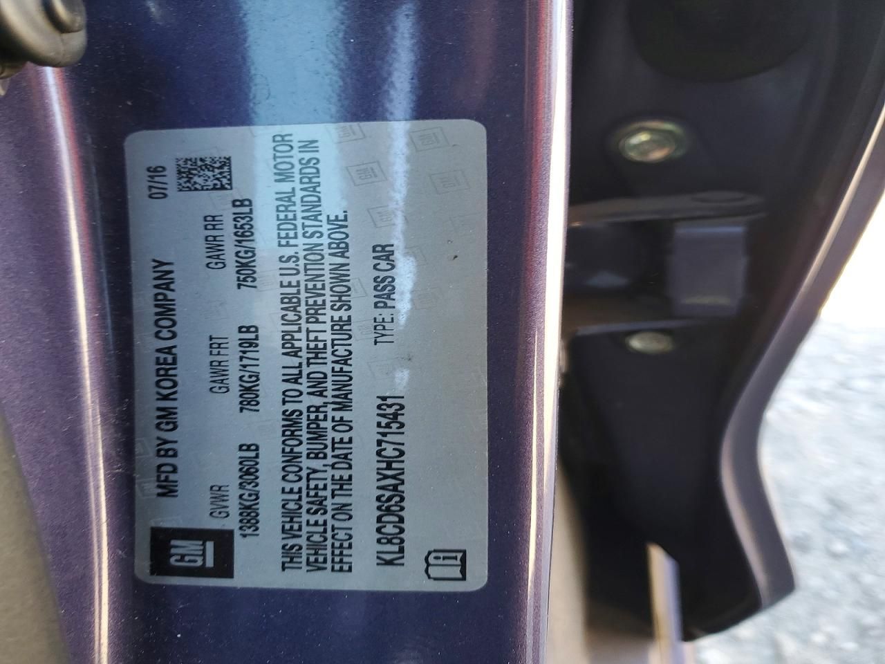 2017 Chevrolet Spark 1LT